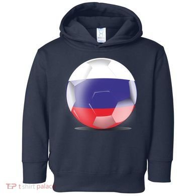 Soccer Ball Country Flag Russia Toddler Hoodie