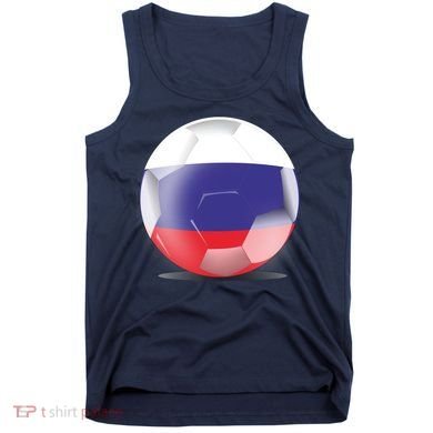 Soccer Ball Country Flag Russia Tank Top