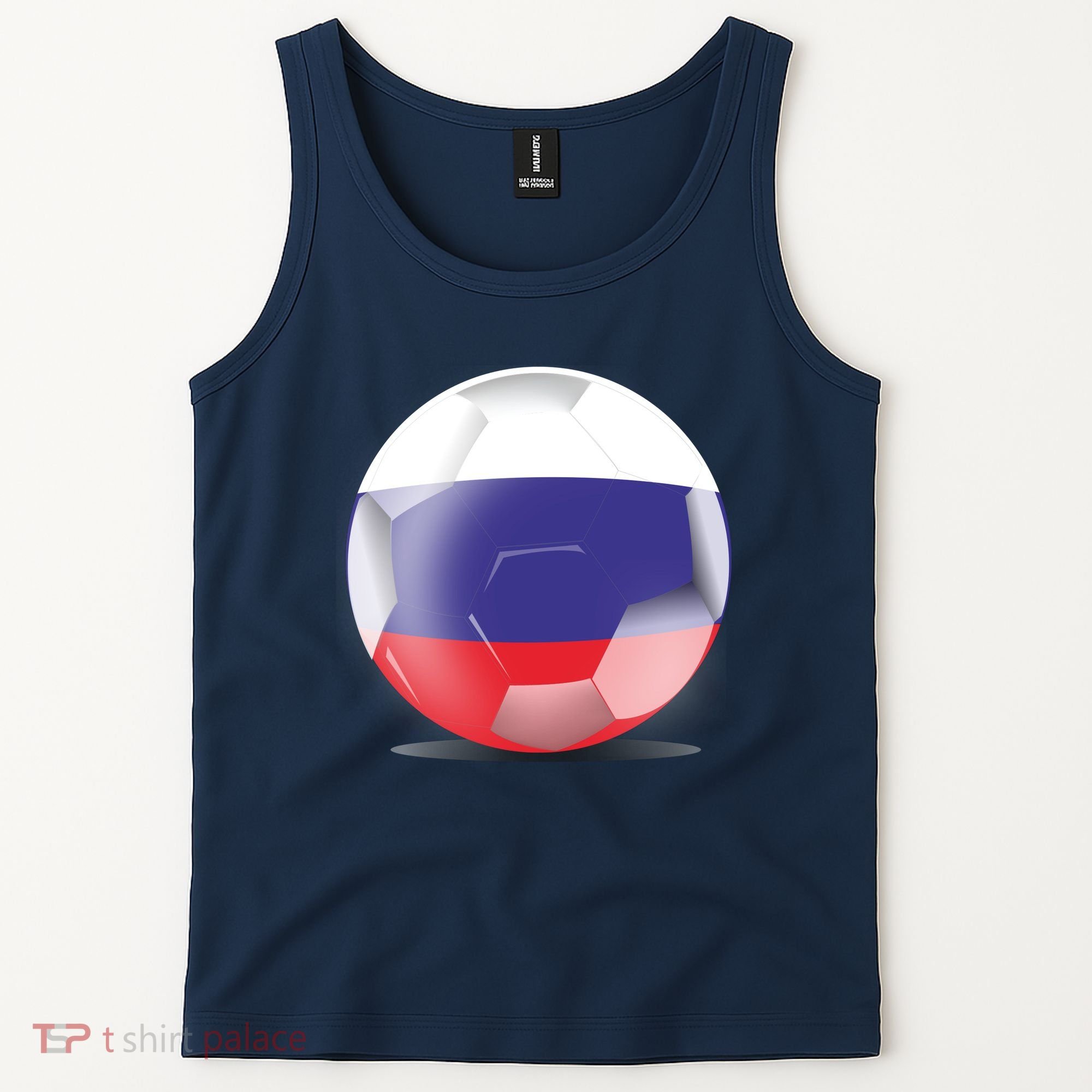Soccer Ball Country Flag Russia Tank Top