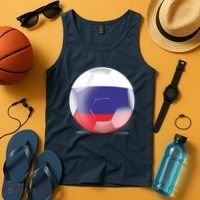 Soccer Ball Country Flag Russia Tank Top thumb 4