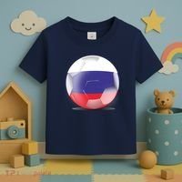 Soccer Ball Country Flag Russia Toddler T-Shirt thumb 3