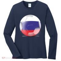 Soccer Ball Country Flag Russia Women's Long Sleeve Shirt thumb 0