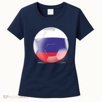 Soccer Ball Country Flag Russia Women's T-Shirt thumb 0