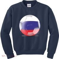 Soccer Ball Country Flag Russia Kids Sweatshirt thumb 0