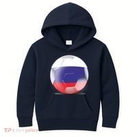 Soccer Ball Country Flag Russia Kids Hoodie thumb 0