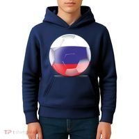 Soccer Ball Country Flag Russia Kids Hoodie thumb 4