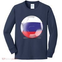 Soccer Ball Country Flag Russia Kids Long Sleeve Shirt thumb 0