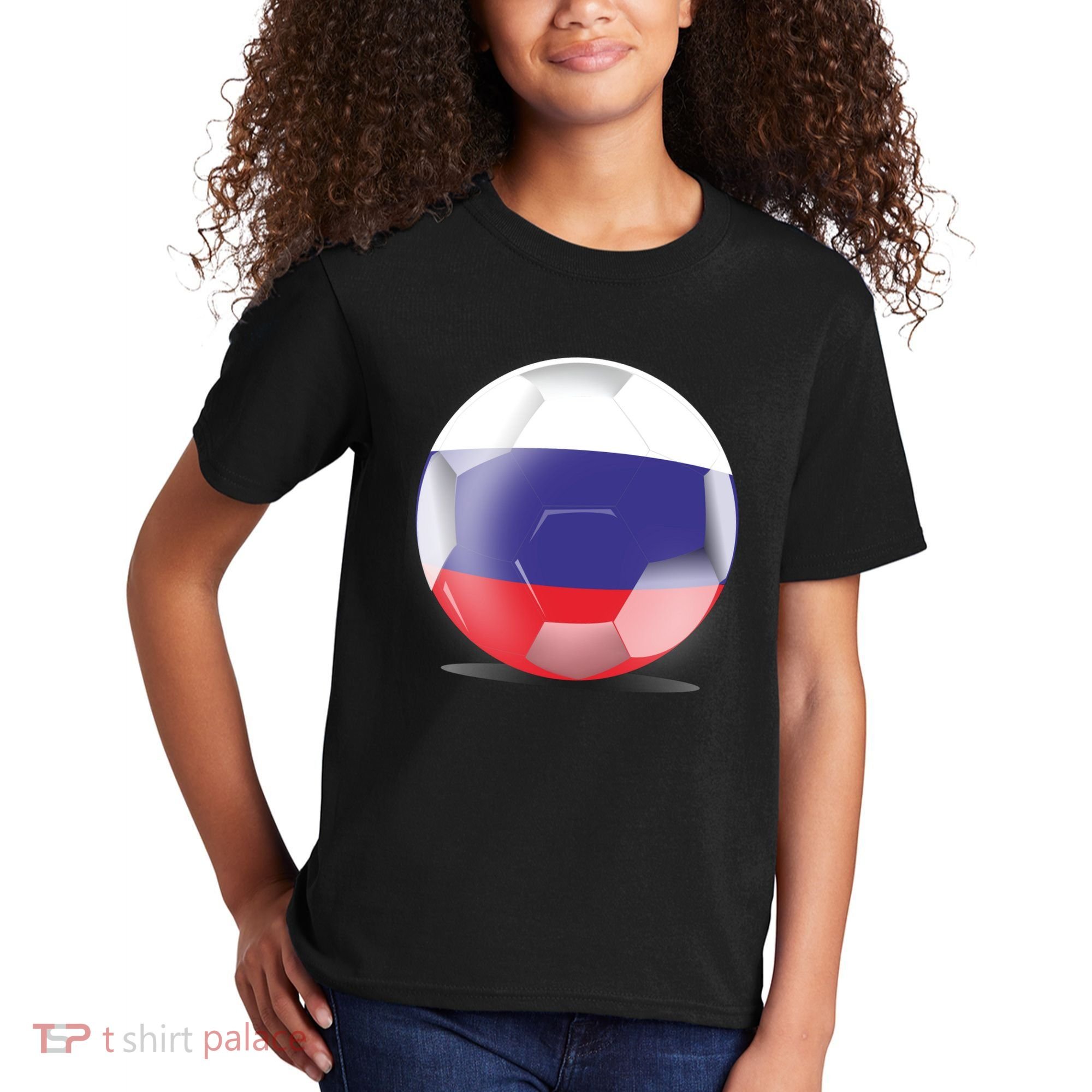 Soccer Ball Country Flag Russia Kids T-Shirt
