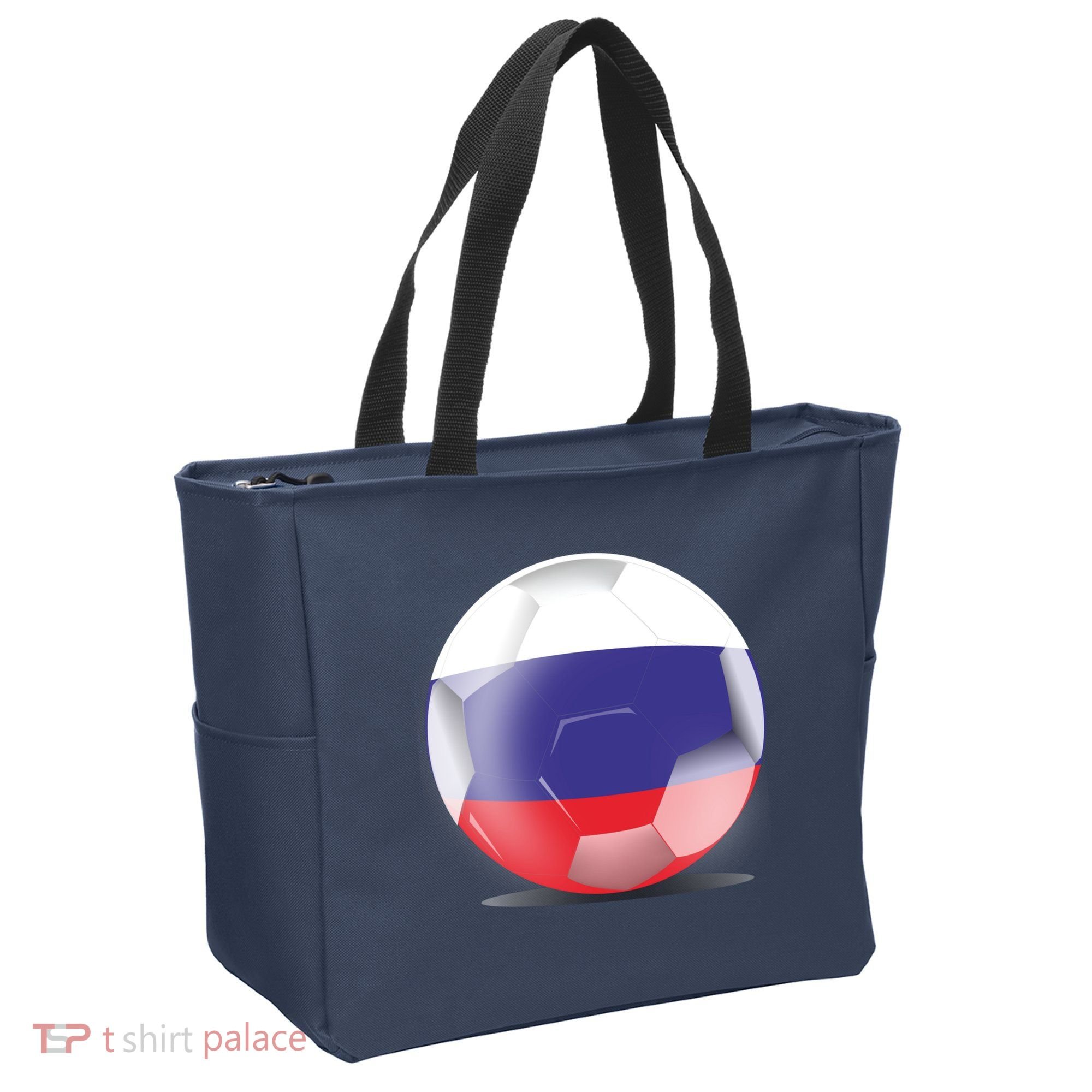 Soccer Ball Country Flag Russia Tote Bag