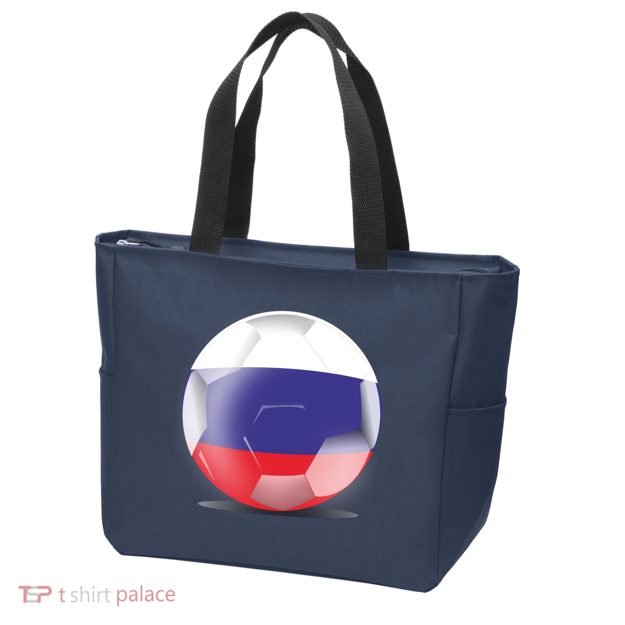 Soccer Ball Country Flag Russia Tote Bag