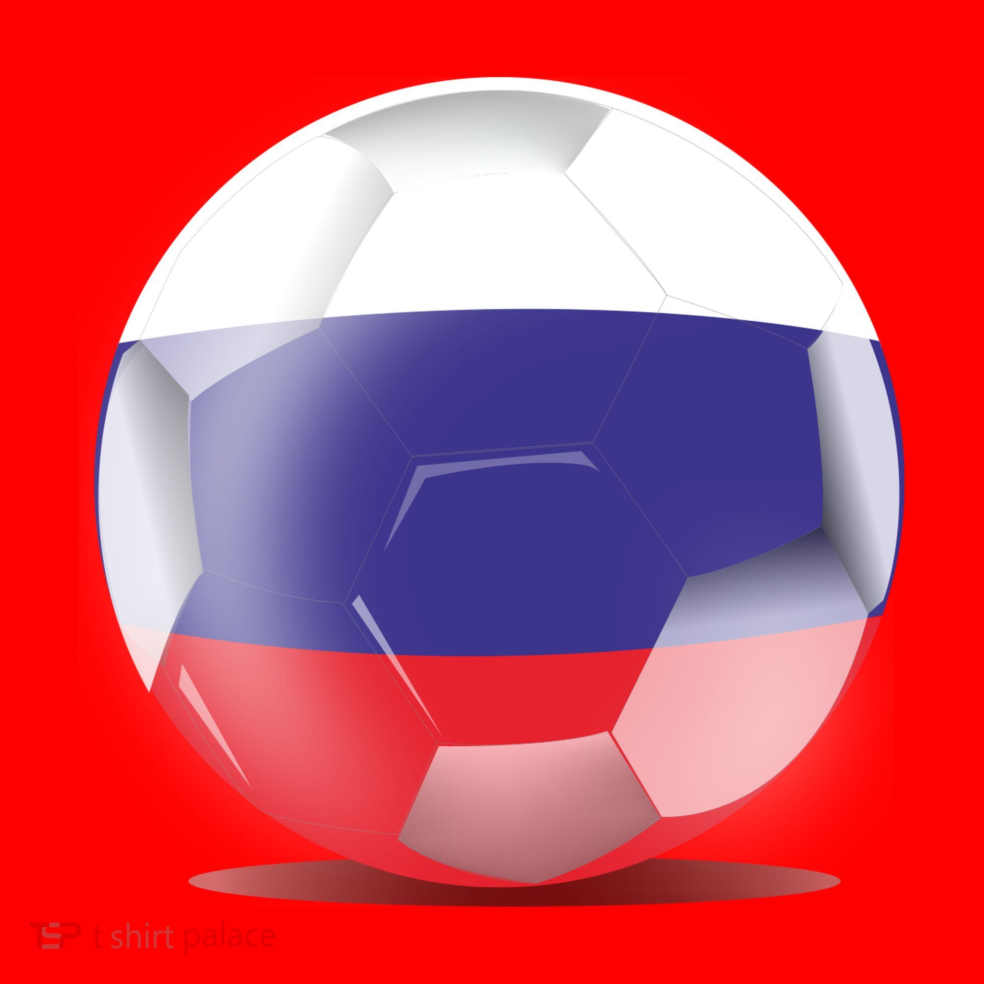 Soccer Ball Country Flag Russia Santa Hat