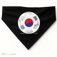 Soccer Ball Country Flag South Korea USA-Made Doggie Bandana thumb 0