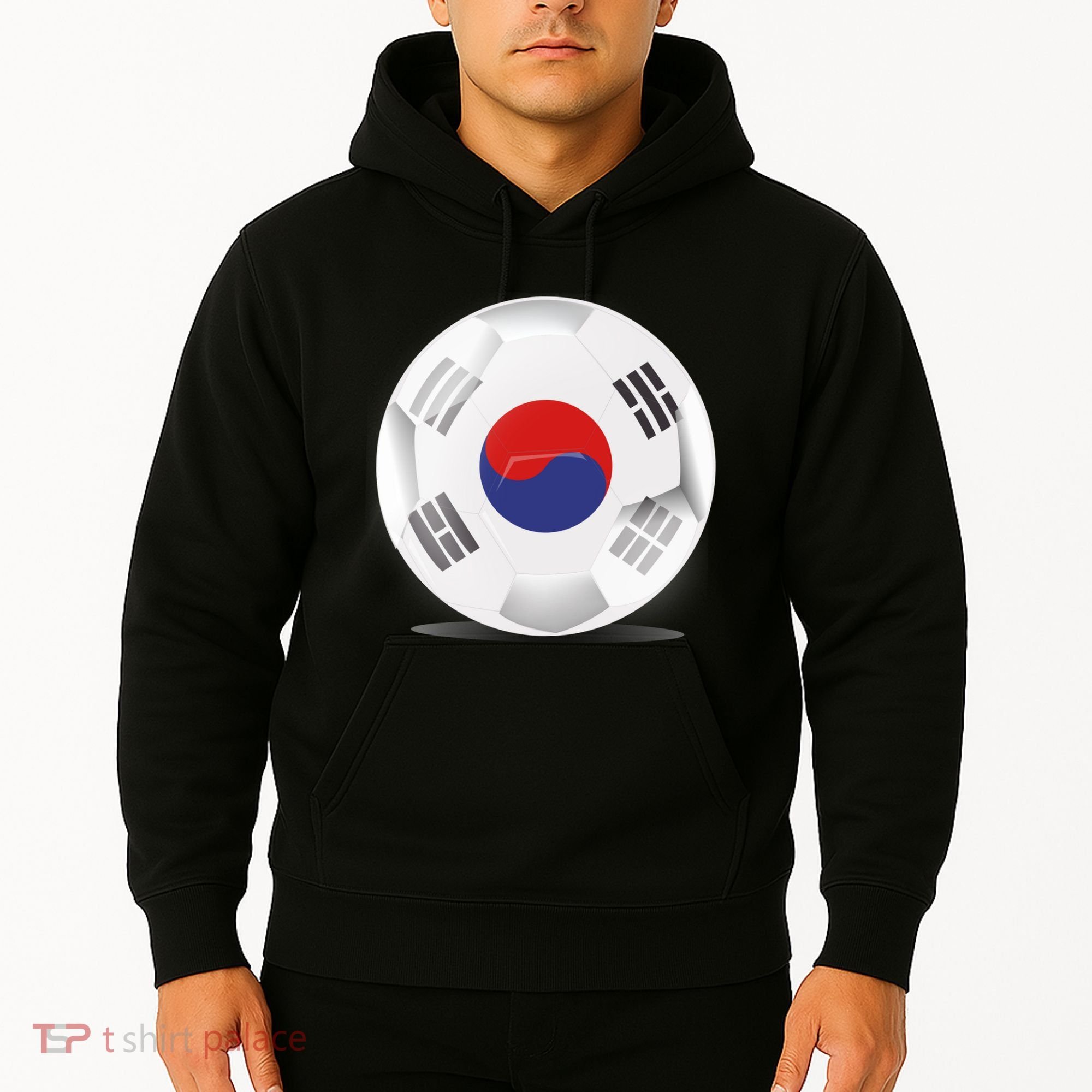 Soccer Ball Country Flag South Korea Hoodie