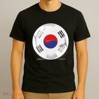 Soccer Ball Country Flag South Korea T-Shirt thumb 3