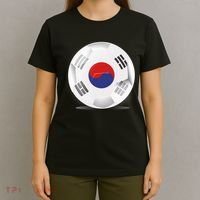 Soccer Ball Country Flag South Korea T-Shirt thumb 4