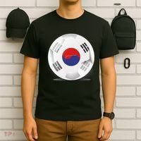Soccer Ball Country Flag South Korea T-Shirt thumb 6
