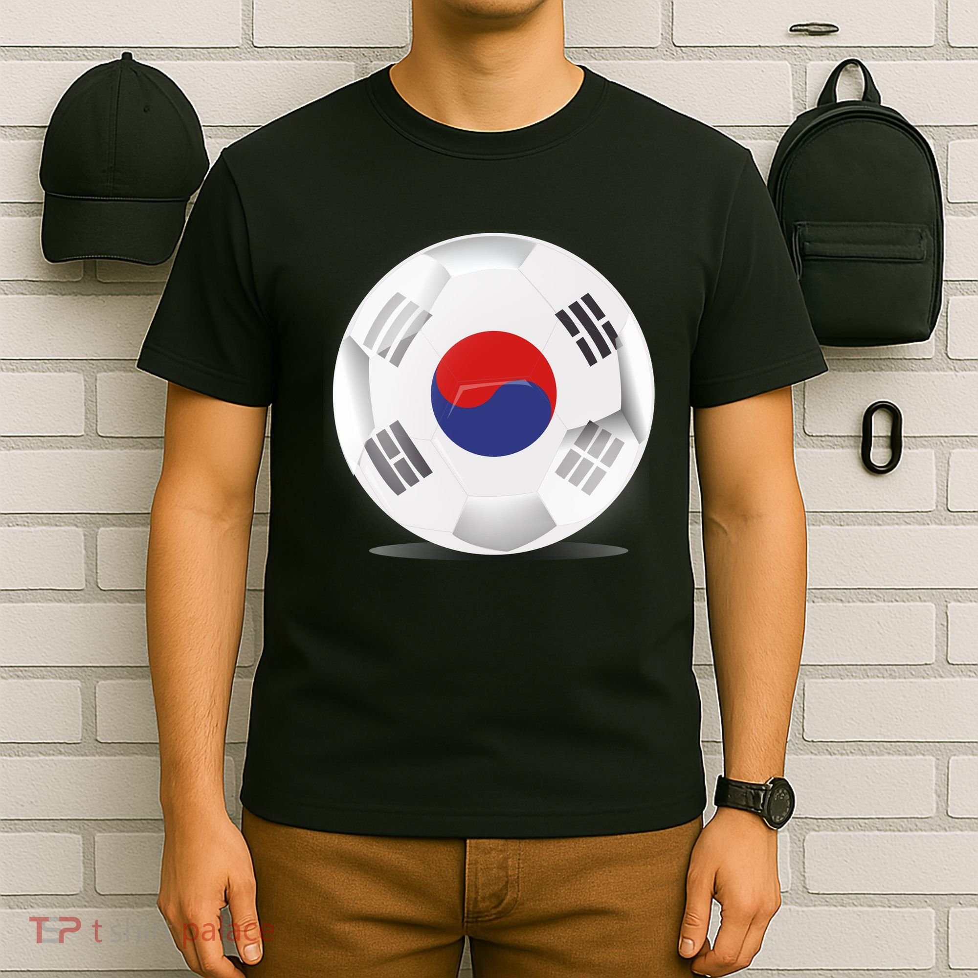 Soccer Ball Country Flag South Korea T-Shirt