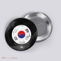 Soccer Ball Country Flag South Korea Button thumb 0