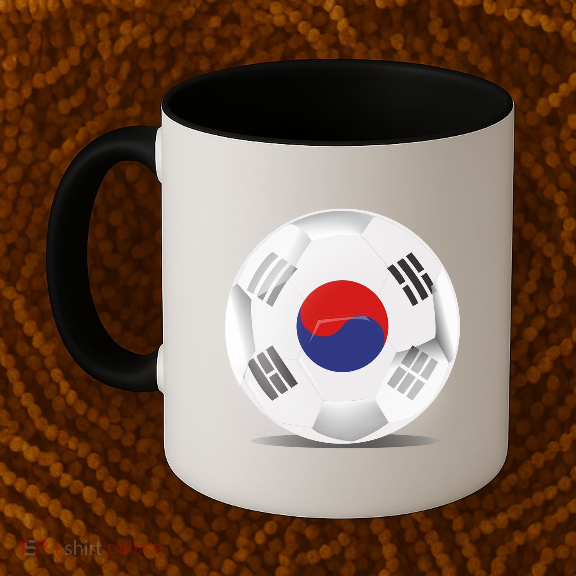 Soccer Ball Country Flag South Korea Coffee Mug