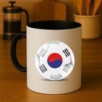 Soccer Ball Country Flag South Korea Coffee Mug thumb 4