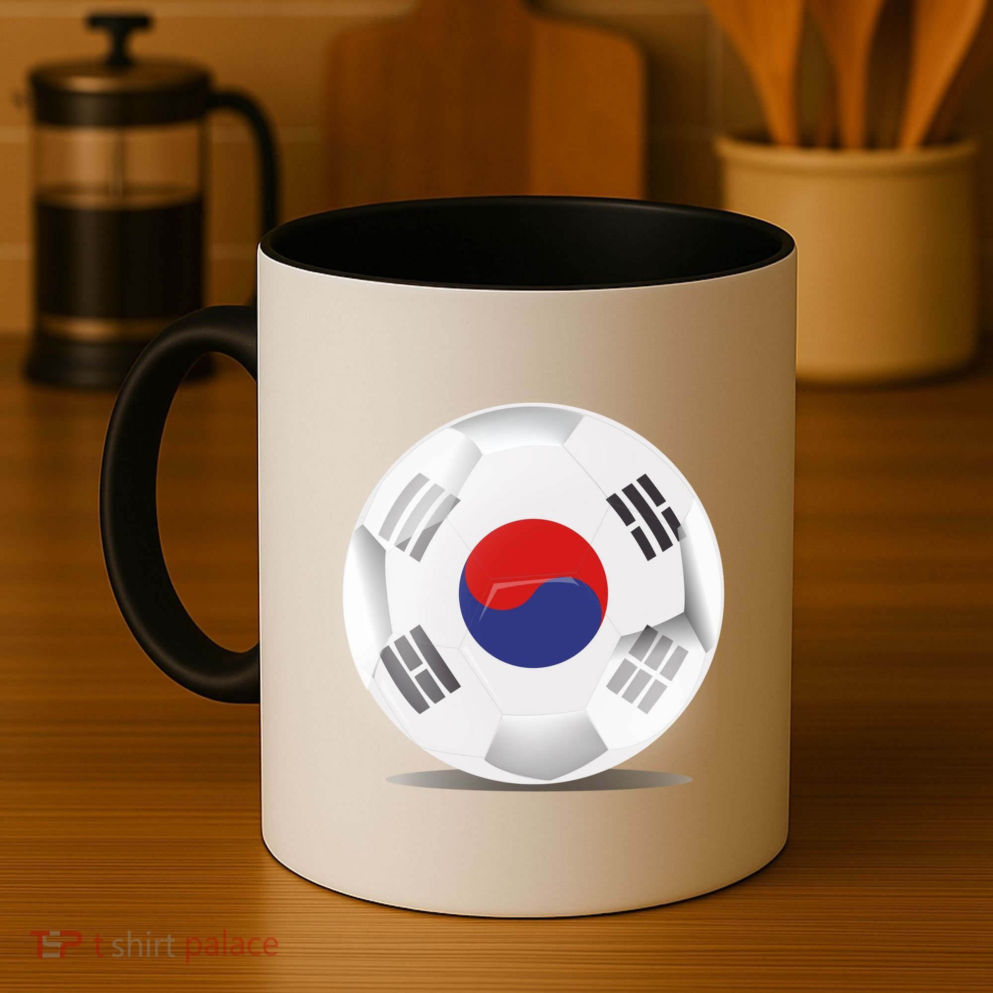 Soccer Ball Country Flag South Korea Coffee Mug
