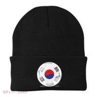 Soccer Ball Country Flag South Korea Beanie thumb 0