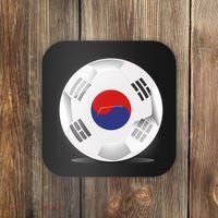 Soccer Ball Country Flag South Korea Coaster thumb 0