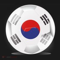 Soccer Ball Country Flag South Korea Mousepad thumb 1