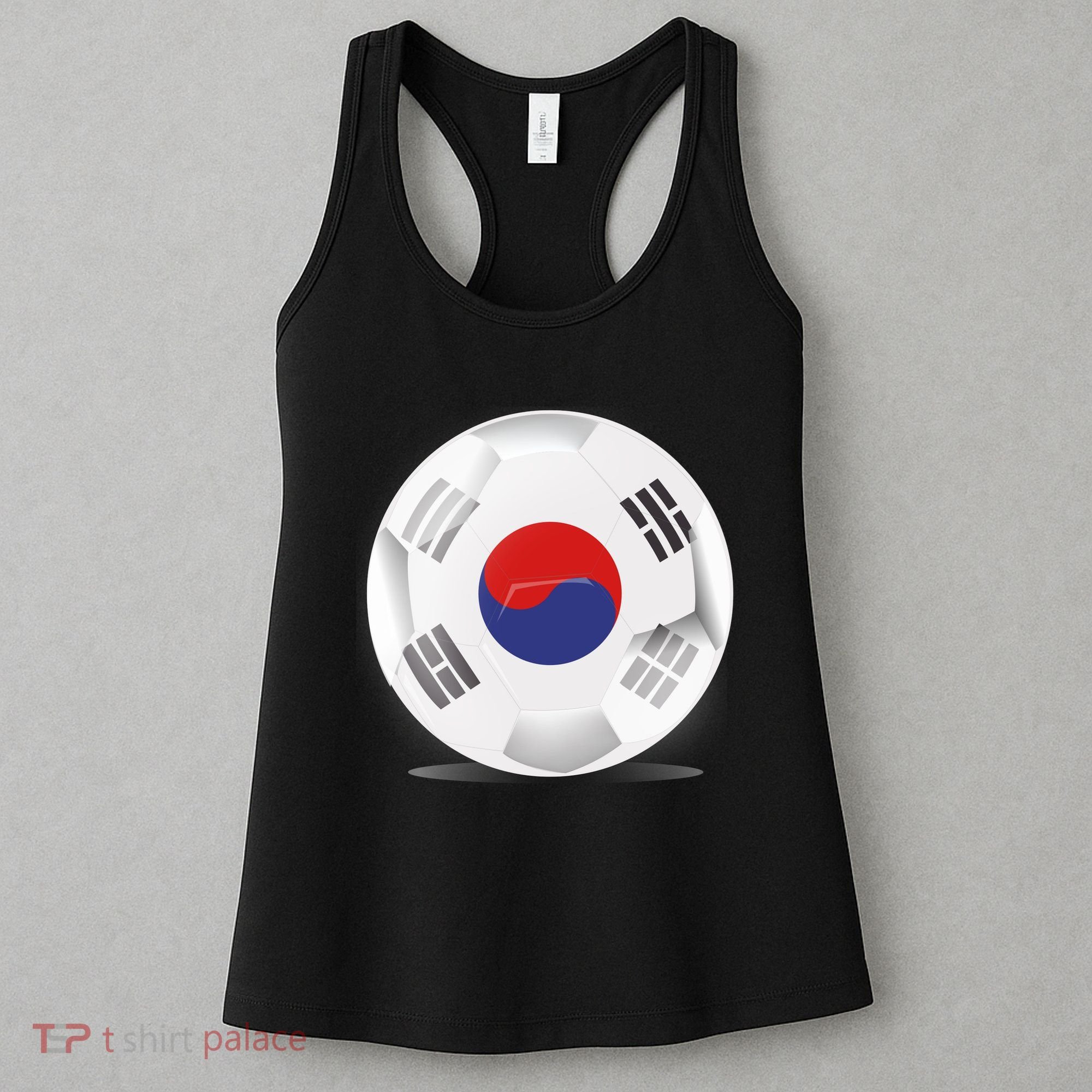 Soccer Ball Country Flag South Korea Women's Tank Top