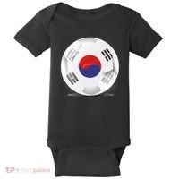 Soccer Ball Country Flag South Korea Baby Bodysuit thumb 0