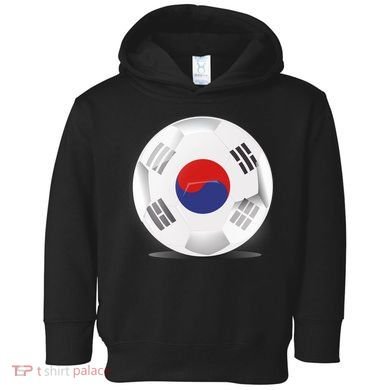 Soccer Ball Country Flag South Korea Toddler Hoodie