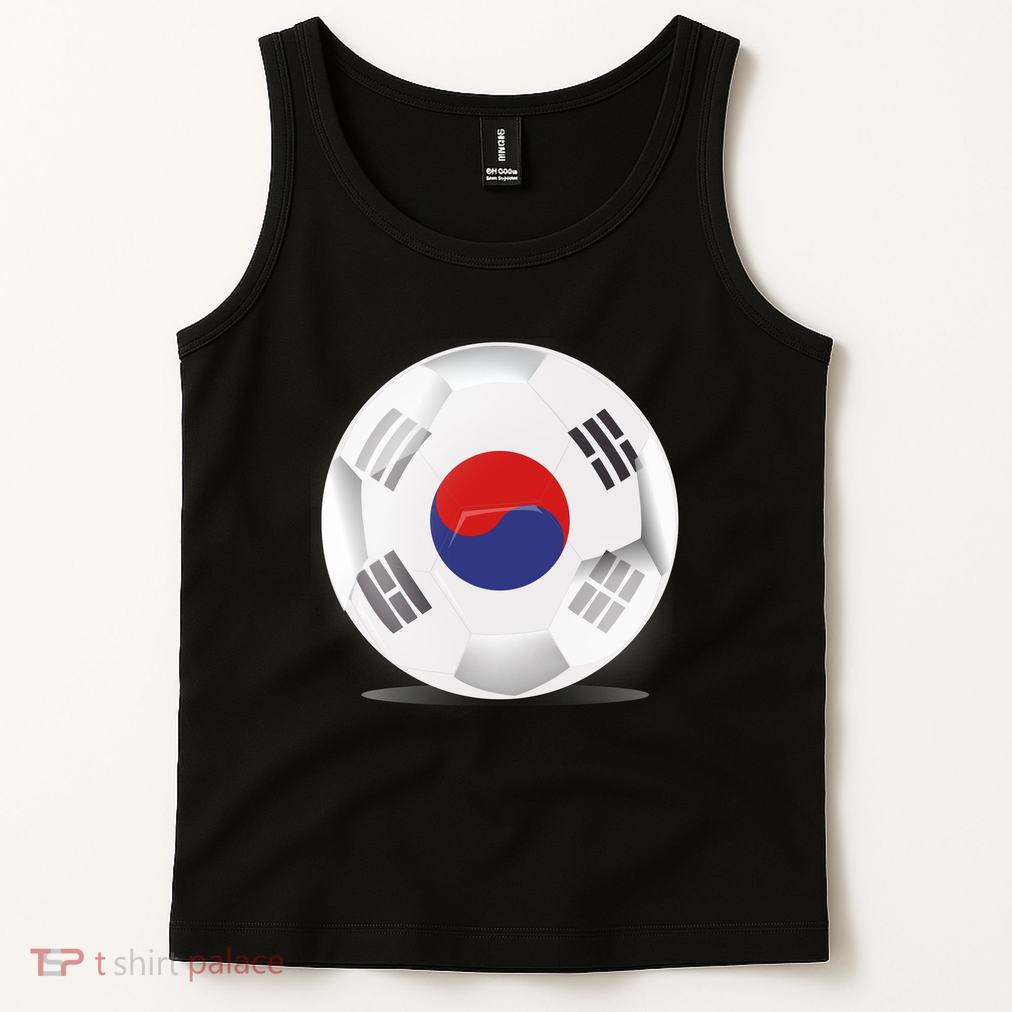 Soccer Ball Country Flag South Korea Tank Top