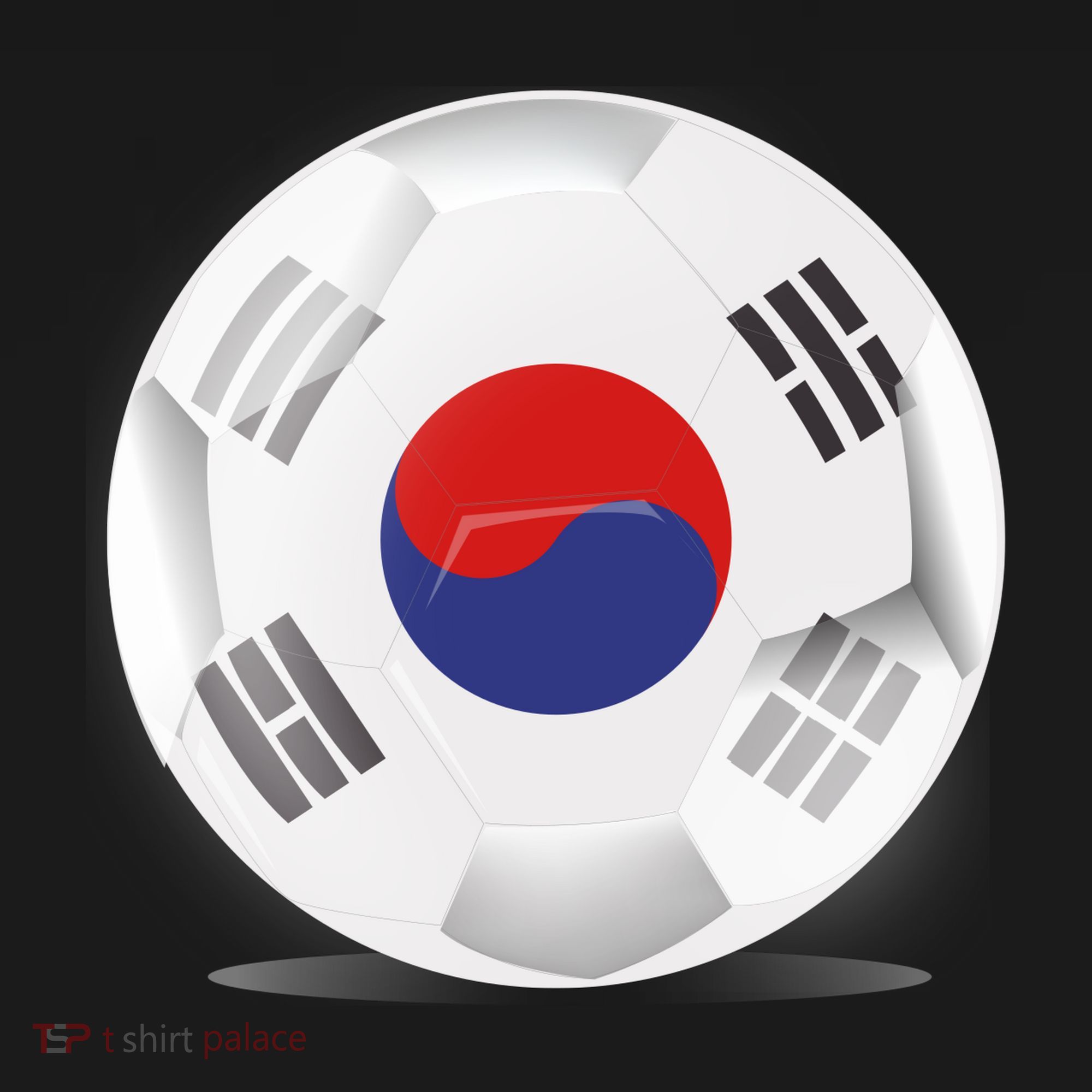 Soccer Ball Country Flag South Korea Women's Long Sleeve Shirt
