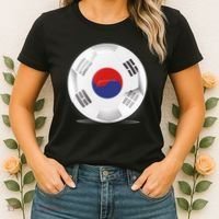 Soccer Ball Country Flag South Korea Women's T-Shirt thumb 2