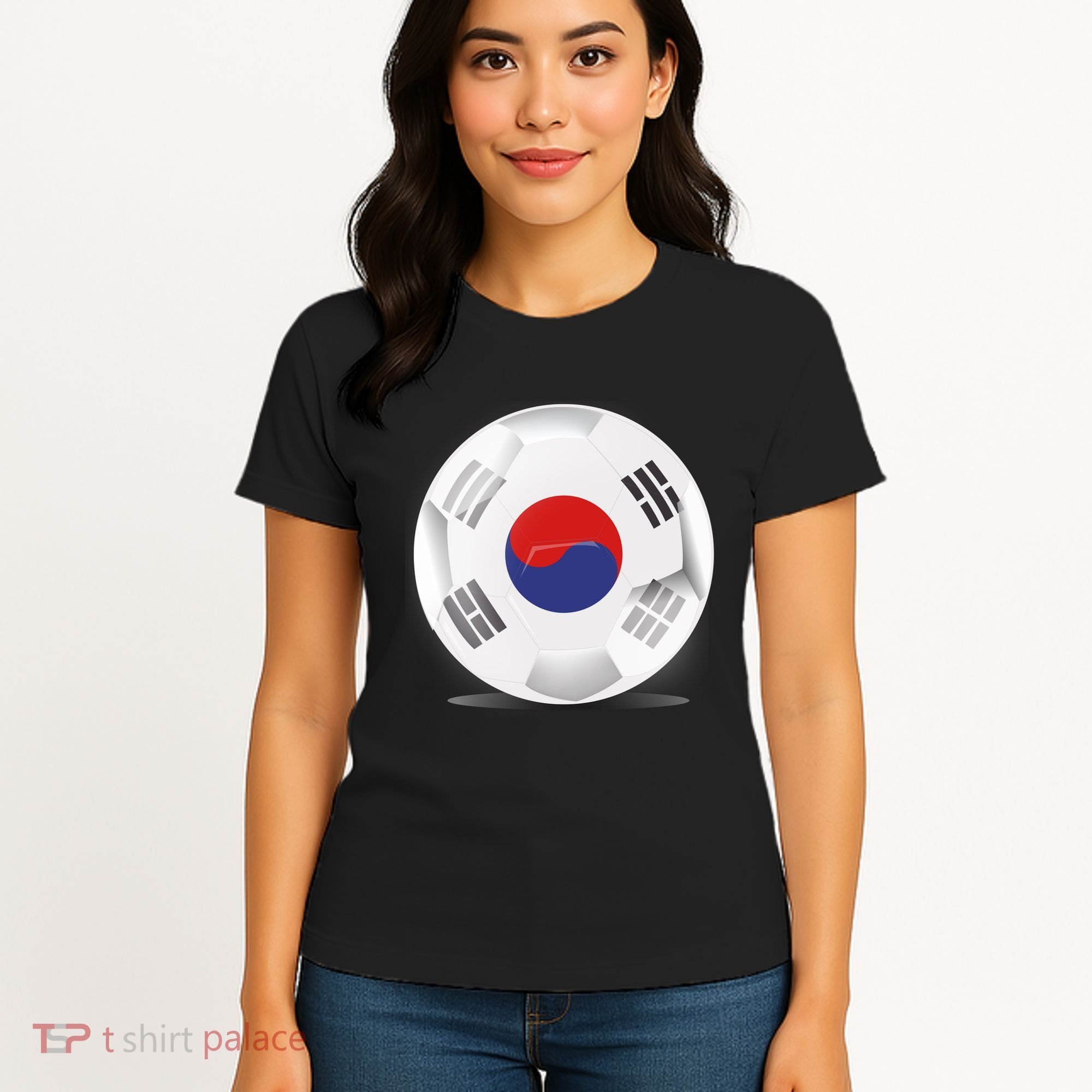 Soccer Ball Country Flag South Korea Women's T-Shirt