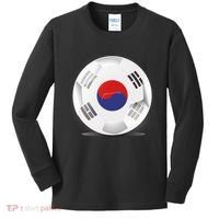 Soccer Ball Country Flag South Korea Kids Long Sleeve Shirt thumb 0