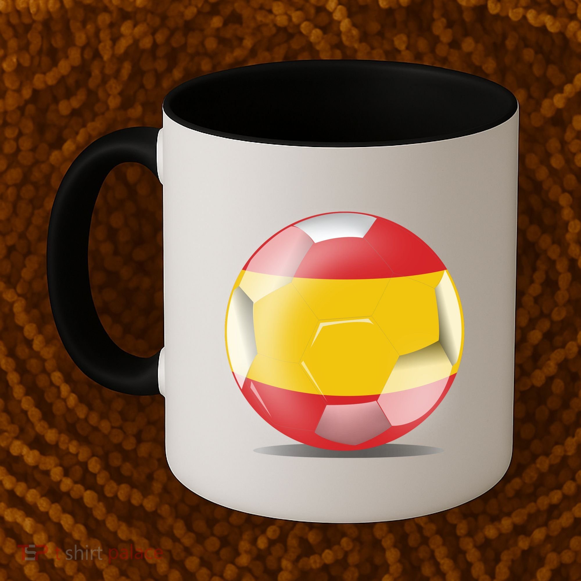 Soccer Ball Country Flag Spain Coffee Mug