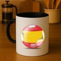 Soccer Ball Country Flag Spain Coffee Mug thumb 4