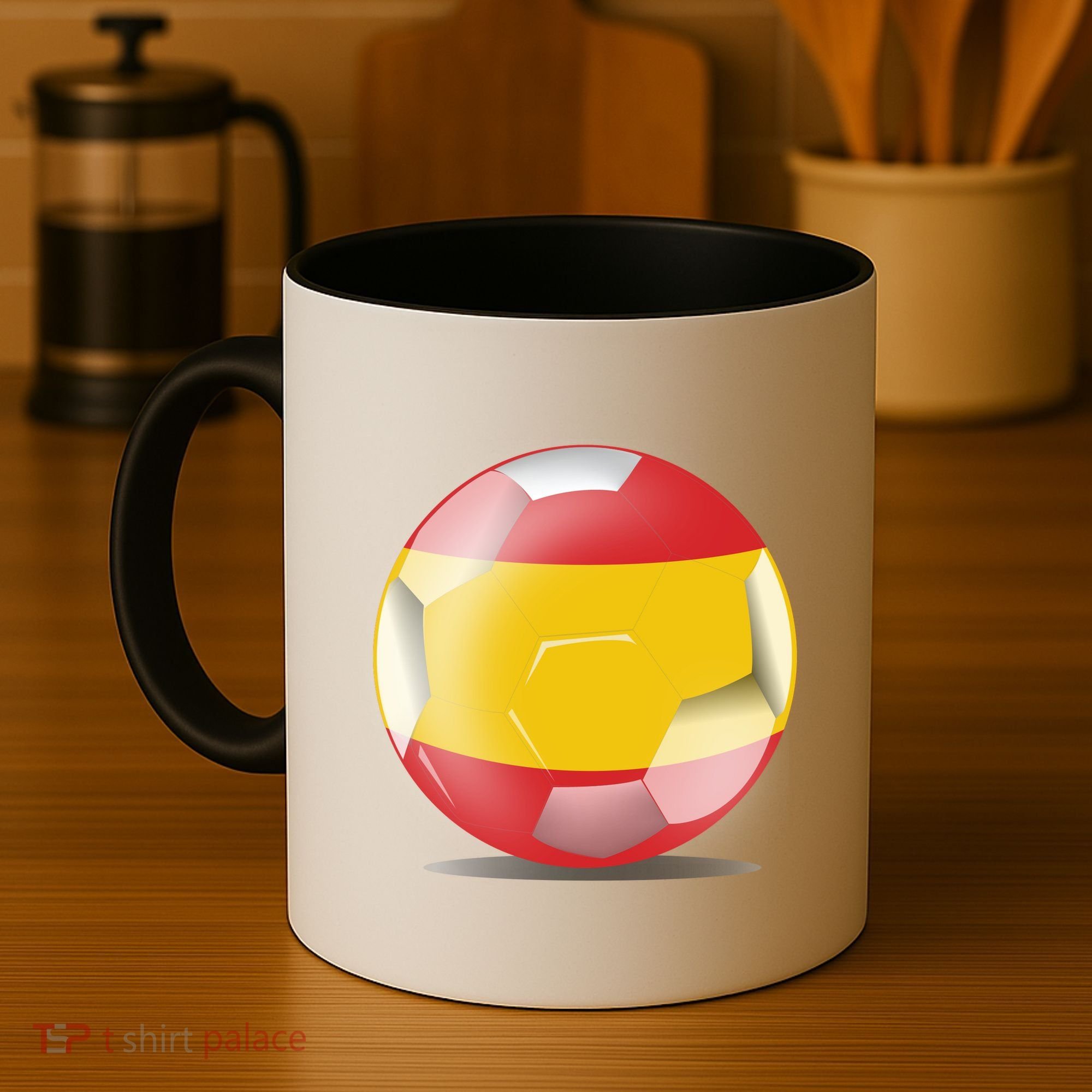 Soccer Ball Country Flag Spain Coffee Mug