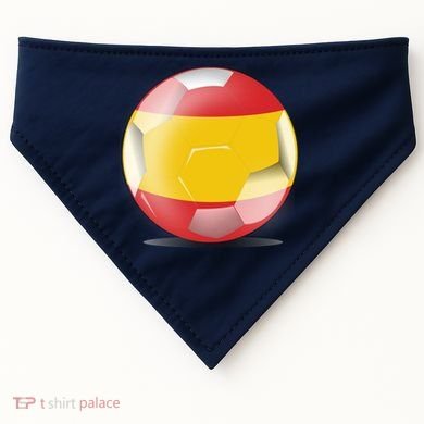 Soccer Ball Country Flag Spain USA-Made Doggie Bandana