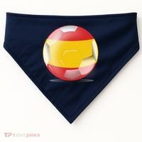 Soccer Ball Country Flag Spain USA-Made Doggie Bandana thumb 0