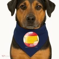 Soccer Ball Country Flag Spain USA-Made Doggie Bandana thumb 1