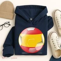 Soccer Ball Country Flag Spain Hoodie thumb 4