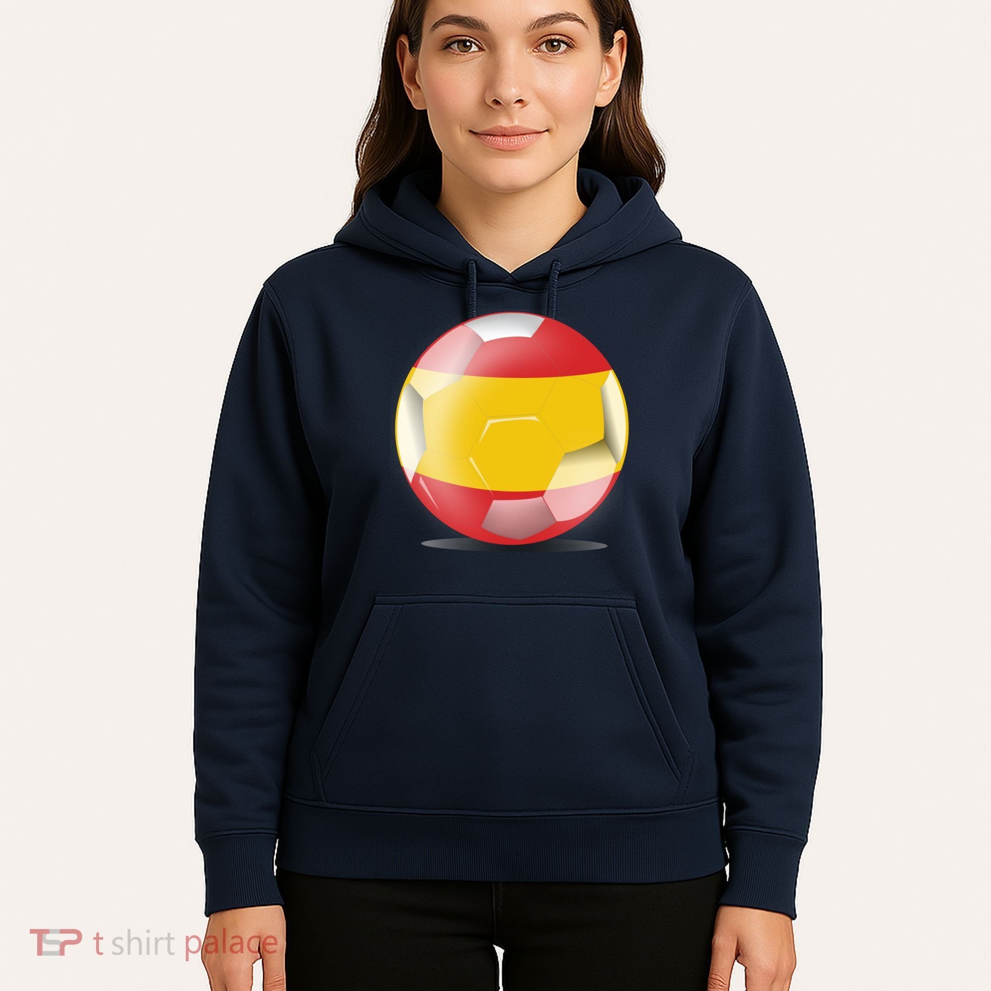 Soccer Ball Country Flag Spain Hoodie