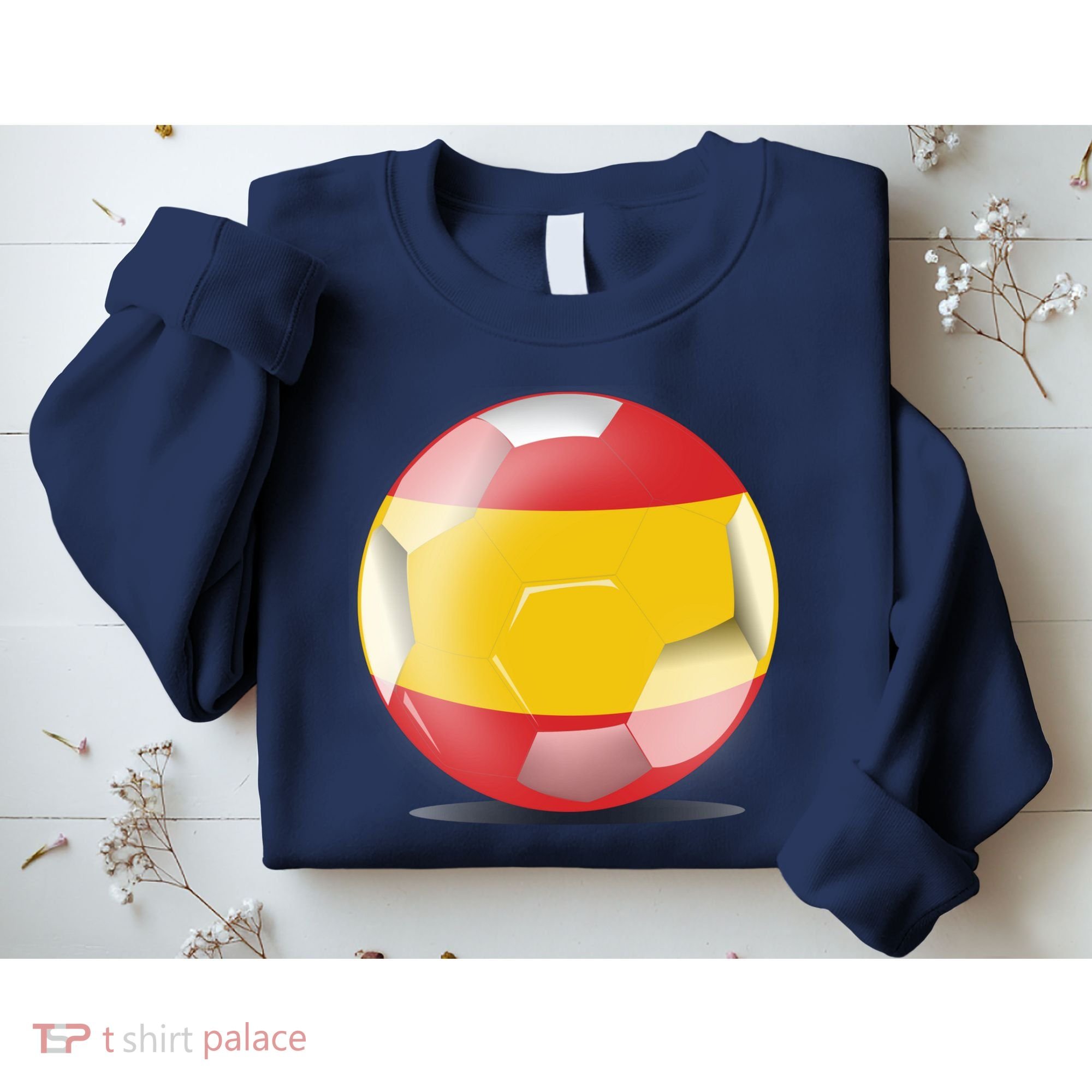 Soccer Ball Country Flag Spain Sweatshirt