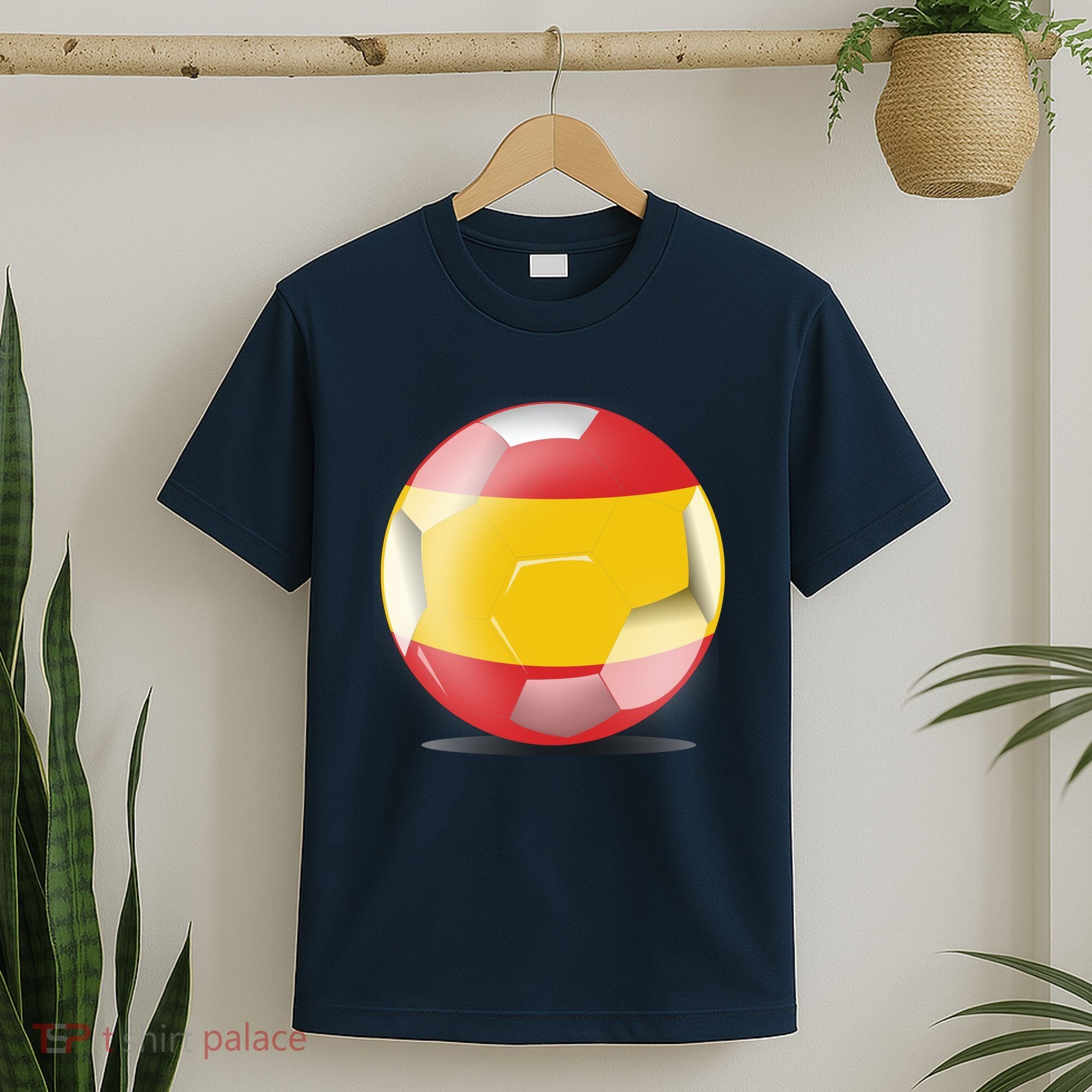 Soccer Ball Country Flag Spain T-Shirt