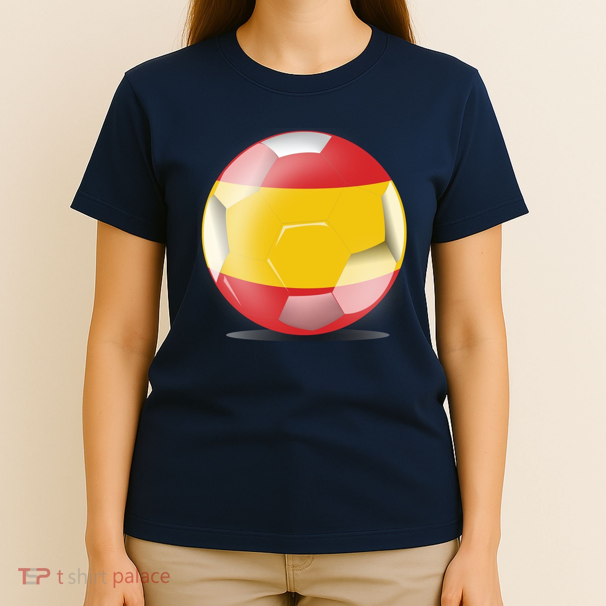 Soccer Ball Country Flag Spain T-Shirt