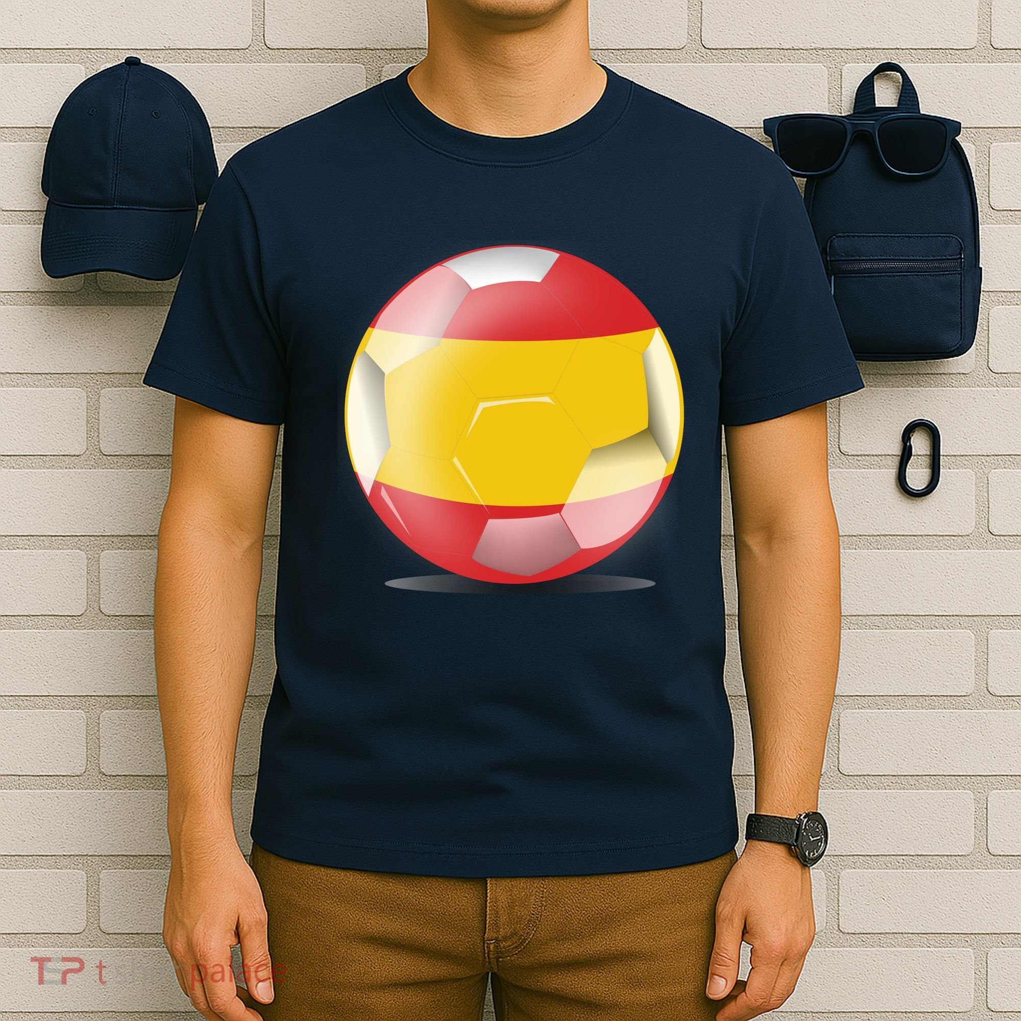 Soccer Ball Country Flag Spain T-Shirt