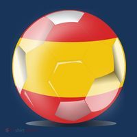 Soccer Ball Country Flag Spain Button thumb 1