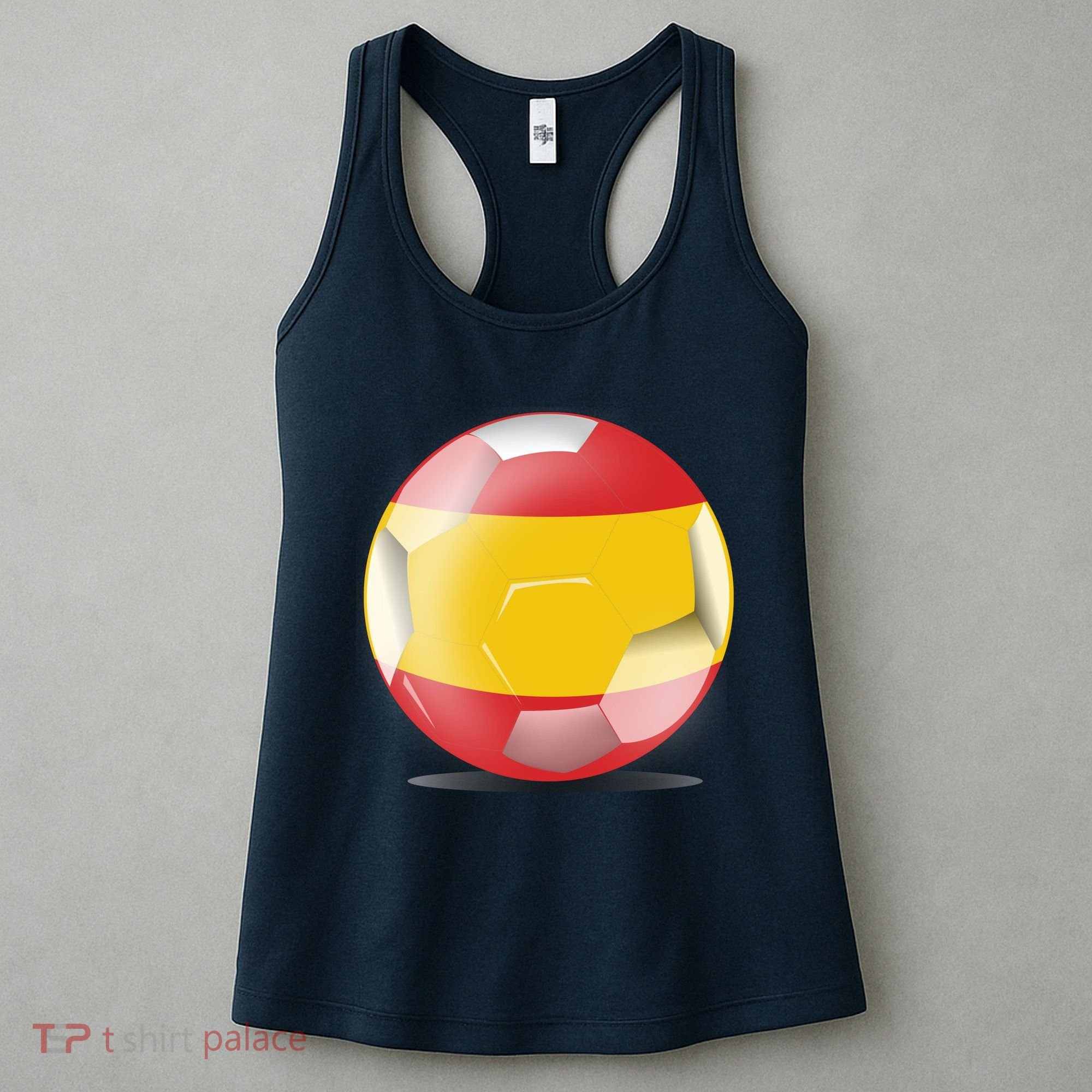 Soccer Ball Country Flag Spain Women's Tank Top